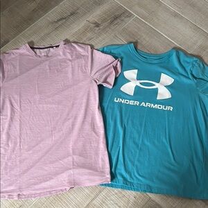 Under Armour Teal and Pink T-Shirts